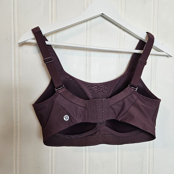 Lululemon Athletica Sports Bra Womens Size 32DD Purple Run Times High Support - Picture 7 of 12